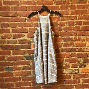 Native Youth Blue and White Stripped Dress
